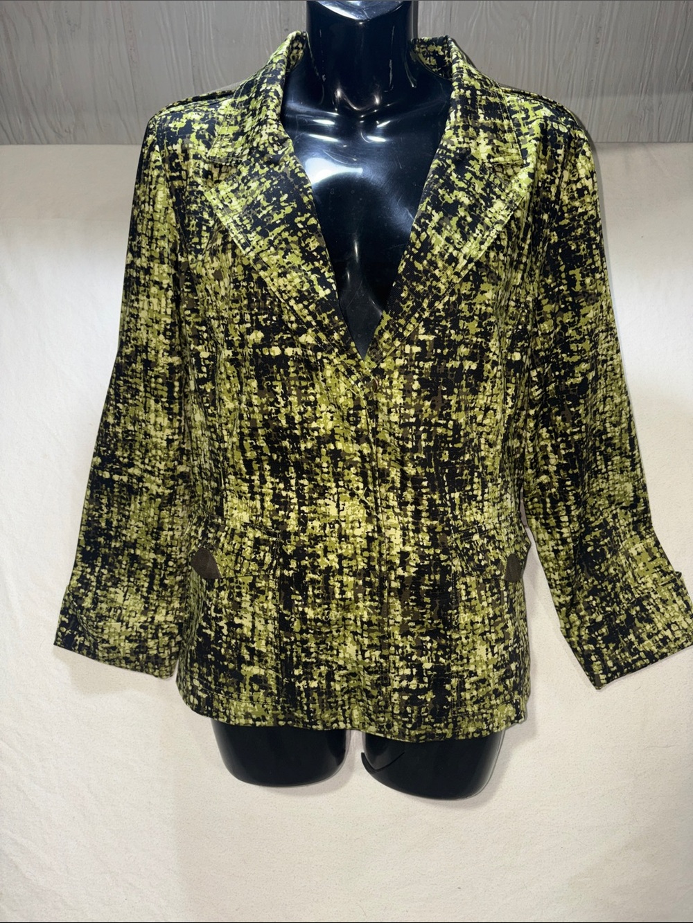 NWT Laura Ashley Green Abstract Blazer - M